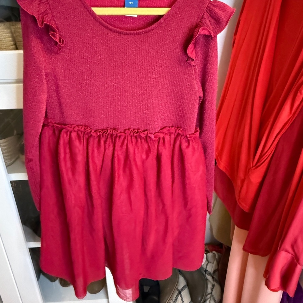 Old Navy Vibrant Red Kids Dress Size 5